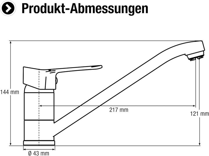 Actual product image Cornat Spültisch-Einhebelarmatur Veduta