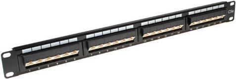 Image du produit Panneau de brassage 24 ports non blindé 45° CAT6 PATCHPANEL 24P UTP C6 45GR