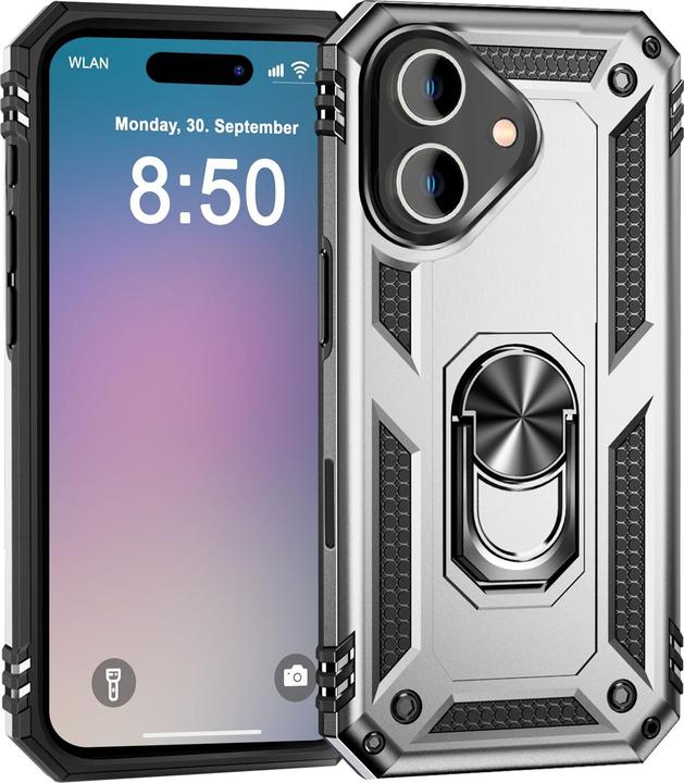 Immagine prodotto Nalia Coperchio ad anello antiurto in stile militare (Apple iPhone 16)
