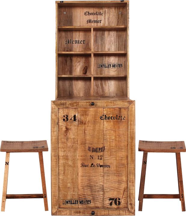 Immagine prodotto SIT Möbel Tavolo pieghevole con 2 sgabelli Natura rustica (60 x 80 x 25 cm)