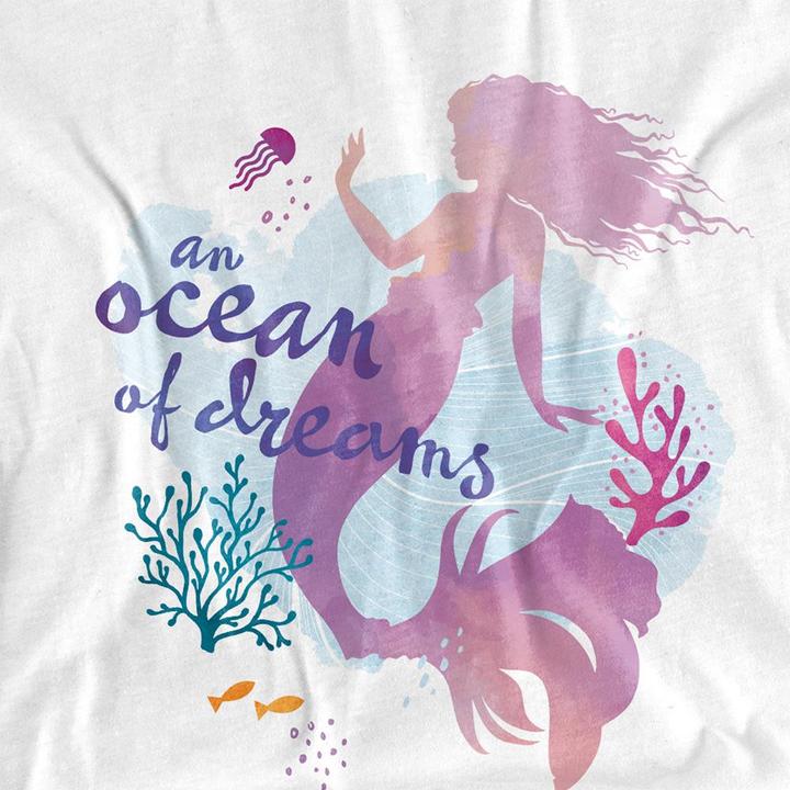 Actual product image The Little Mermaid Unisex Adult Ocean Of Dreams Ariel T-Shirt (M)