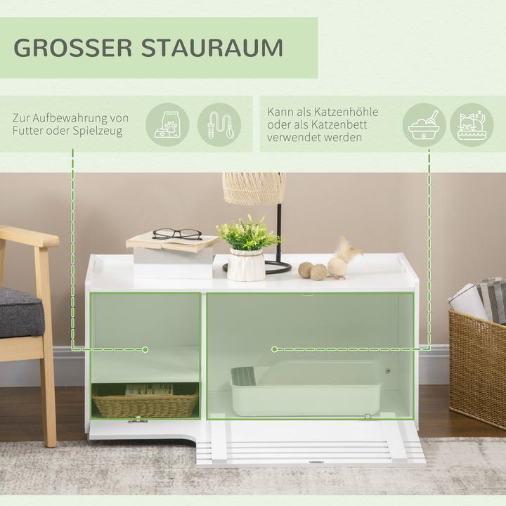 Image du produit PawHut Armoire à chats (Bac à litière fermé)
