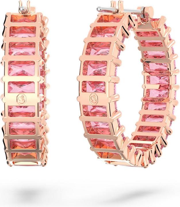 Image du produit Swarovski Matrix Créoles Baguette taille rose or rose (Métal Swarovski)