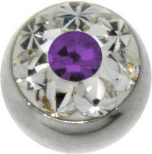 Bijouteria 1.2mm Piercing-Kugel (Chirurgenstahl 316L, Premium Kristall)