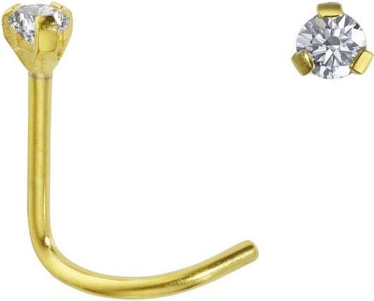 Image du produit Bijouteria Piercing nez (Titane, Zircone, Revêtement PVD (couleur or))