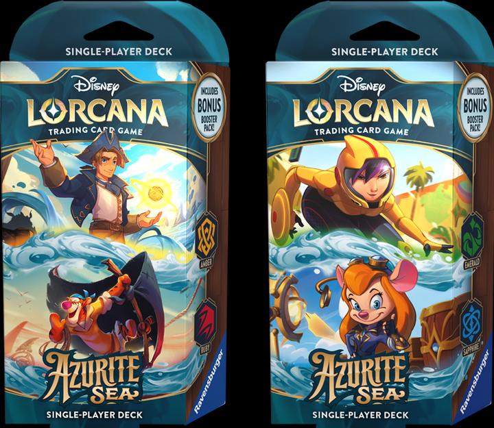 Image du produit Disney Lorcana Trading Card Game : Mer d'Azurite - Deck Ambre et Rubis (anglais) (Anglais, Pont)