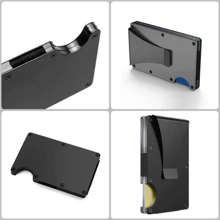 Produktbild Only-Bags.Store Schlanke Brieftasche Vordertasche RFID-Blockierung Minimalistische Brieftasche Metall Brieftasche