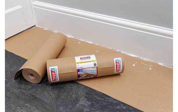 Actual product image tesa Selbstklebendes Schutzpapier 1x Rolle 50 m x 15 cm (50 m, 150 mm)