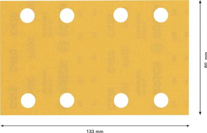 Actual product image Bosch Professional Zubehör EXPERT C470 Sandpaper with 8 holes for orbital sander, 80 x 133 mm, G 400, 10 pcs. (400)