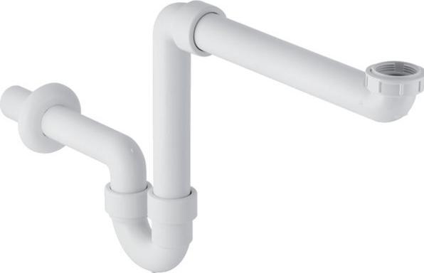 Image du produit Geberit 1 1/2" et 1 1/4" x 40 mm siphon à faible encombrement blanc 151107111 (Siphon tube, 1 1/4")