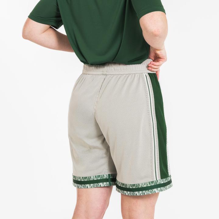 Immagine prodotto Kipsta Damen/Herren Basketball Shorts wendbar - SH500 beige/grün (XXL)