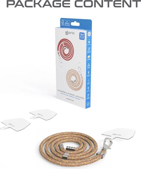 Immagine prodotto prio Cordino universale per cellulare 0,7 m Rainbow Mix