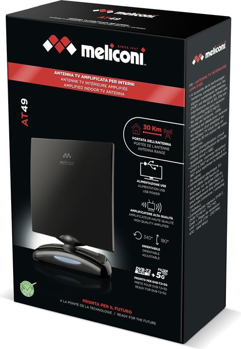 Immagine prodotto Meliconi 881002 antenna televisiva Interno (Antenna interna, 49 dB, DVB-T / -T2)