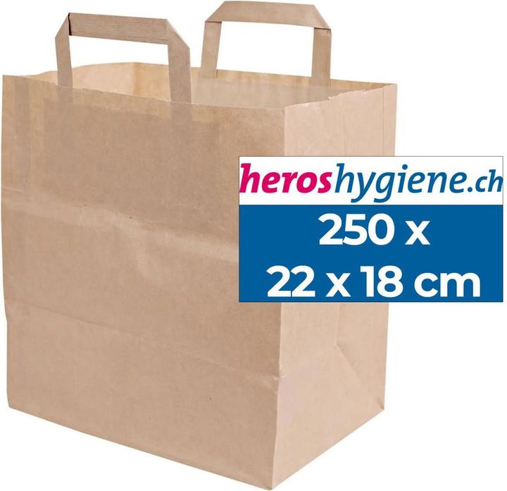 Image du produit Naturestar Sacs en papier bio 180x80x220mm brun papier kraft UE=250 pièces (250 pièce(s))
