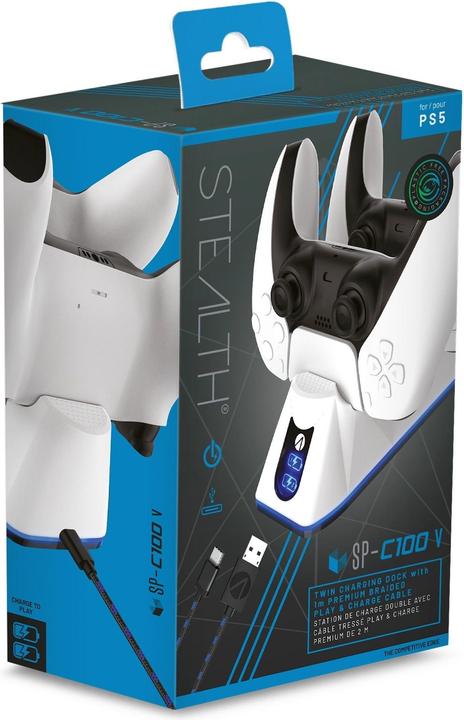 Image du produit Stealth Double quai de chargement + câble Play & Charge (PS5)