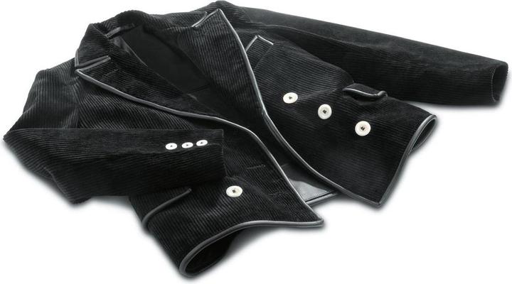 Actual product image FHB GERHARD guild jacket Trenkercord three-wire with genuine leather black (25)
