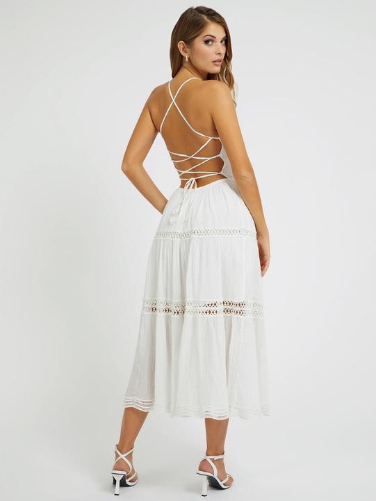 Produktbild Guess langes kleid mit schnürung, damen safa (XL)