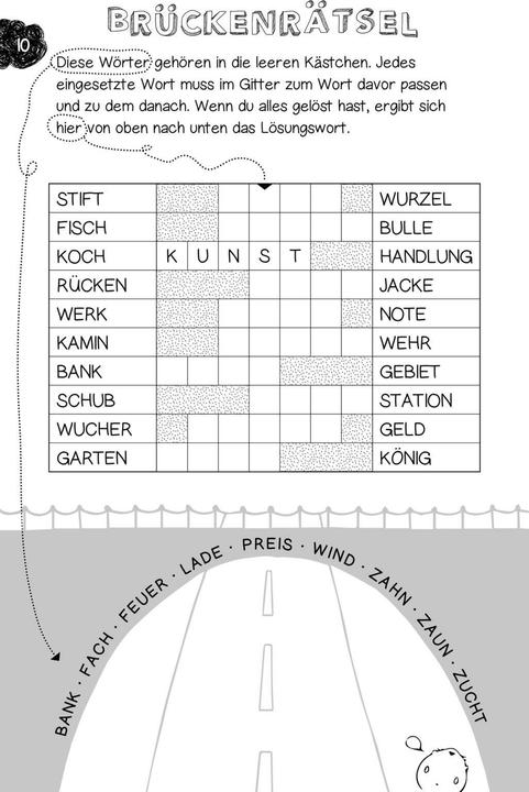 Actual product image Lieblingsrätsel – Worte und Wissen, ab 8 Jahren (Kreuzworträtsel, Buchstabensalat, Geheimcodes und (German, Stefan Heine, 2019)