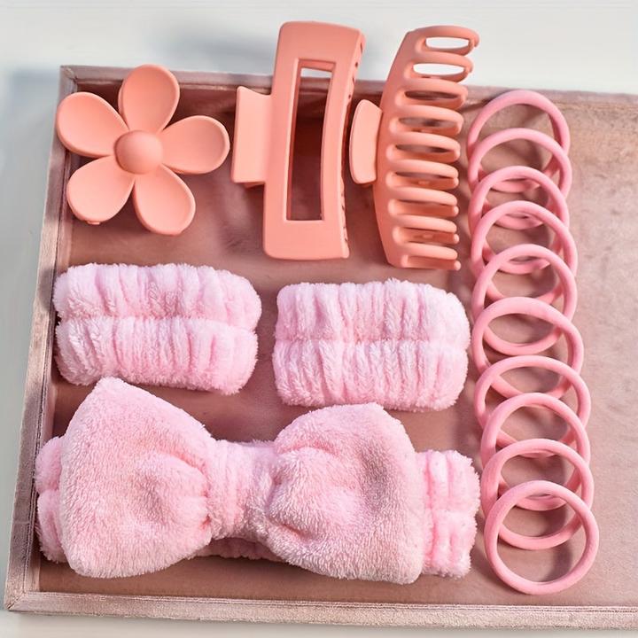 Produktbild Alopini 16pcs/set Haar-Accessoires Kit Blume geformt Haar Klaue Clip Bowknot dekorative Haarreifen gross (16 Stk.)