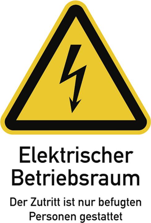 Produktbild Moravia Warnzeichen Elektrischer Betriebsraum Kunststoff, 210x297 mm