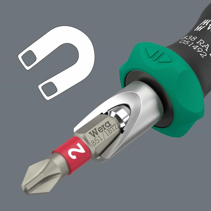 Actual product image Wera 838 RA S Bitholding screwdriver (1/4")