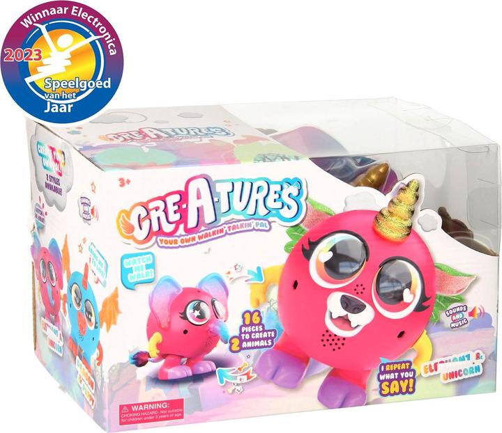 Actual product image Boti Creatures create your own Walkin Monsta - Elephant and Unicorn