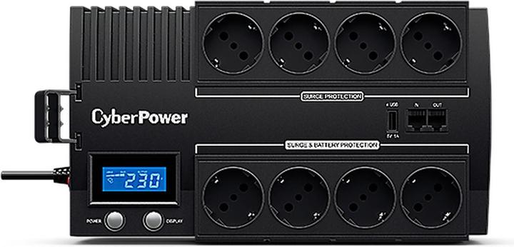 Actual product image Cyberpower BR700ELCD Line-Interactive UPS 700VA/390W GreenPower Energy Saving Technology LCD USB 4+4 Schuko... (700 VA, 390 W, Line-interactive UPS)