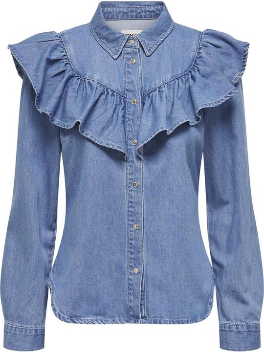 Only ONLINDIGO LS FRILL DNM SHIRT QYT Jeanshemd