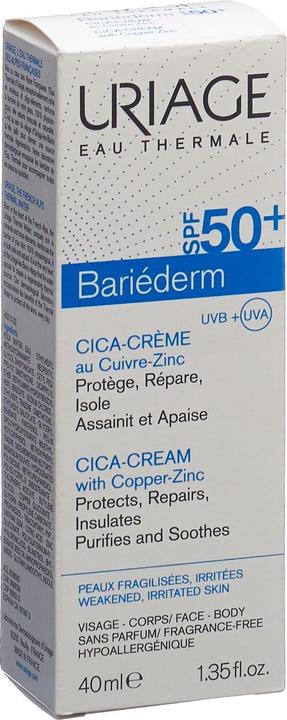 Actual product image Uriage Bariéderm Cica Cream SPF50 Cream (40 ml, 24h cream, SPF 50)