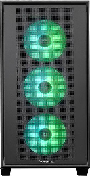Actual product image Chieftec Hunter 3 GS-03B-OP (schwarz, Tempered Glass) (mATX, Mini-ITX, E-ATX)