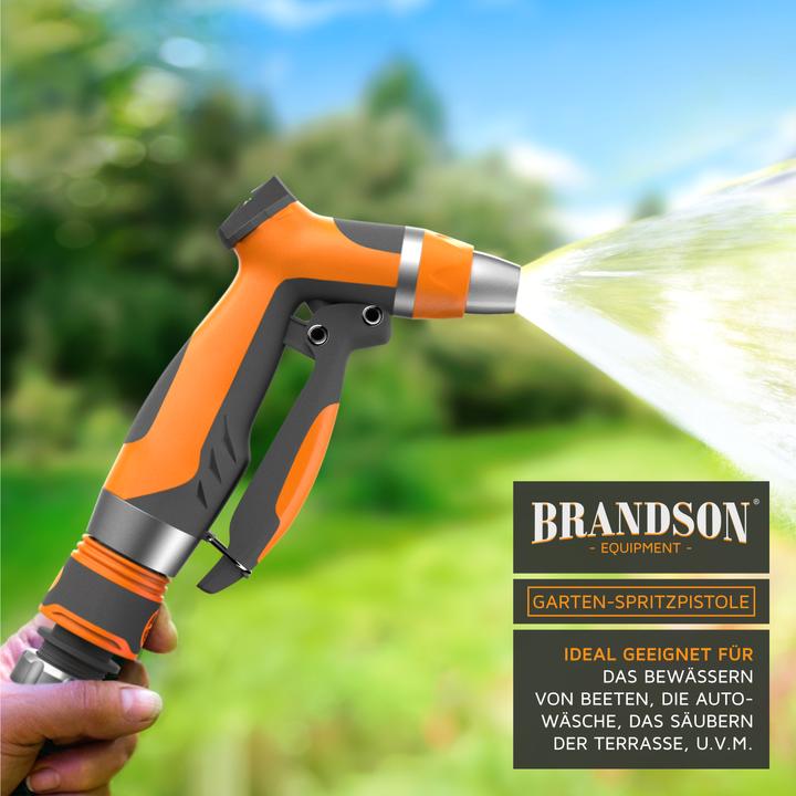 Image du produit Brandson Douchette de jardin, arroseur de jardin, pistolet d'arrosage, débit réglable, poignée pistolet
