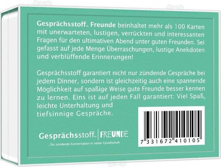Produktbild Gesprächsstoff Freunde (Deutsch)