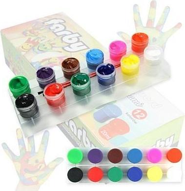Immagine prodotto Majewski Farben zum Malen mit den Händen 20 ml 12 Farben (Multicolore, 20 ml)
