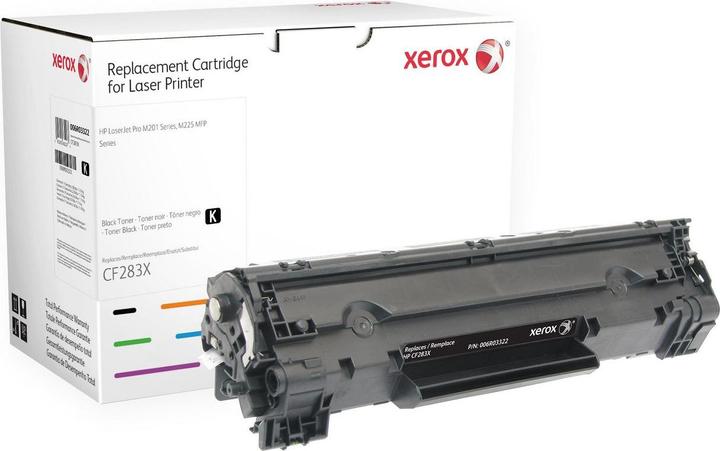Actual product image Xerox Black toner cartridge. Equivalent to HP CF283X. Compatible with HP LaserJet M127, LaserJet