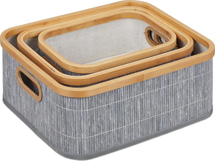 Actual product image Relaxdays 3x storage basket (3 x, 41 x 33.5 x 17 cm)