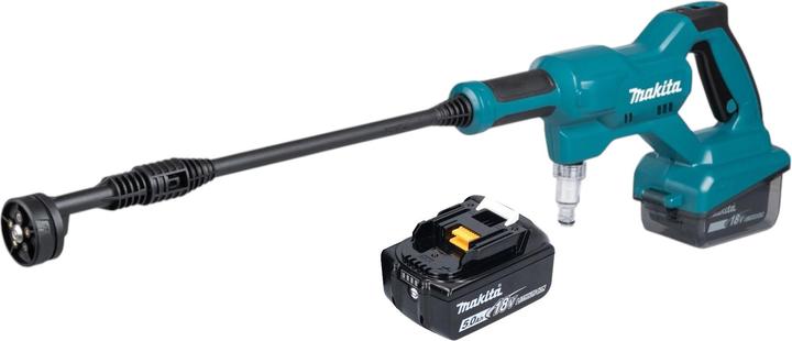Actual product image Makita DHW 180 T1 cordless pressure washer 18 V 24 bar + 1x rechargeable battery 5.0 Ah - without charger (Rechargeable battery operated)