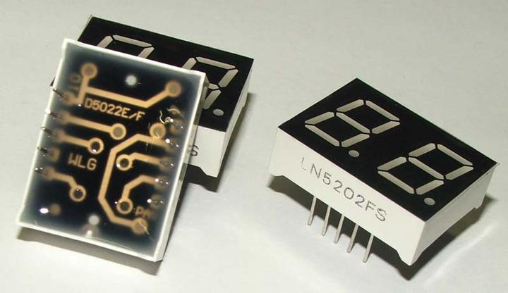 Produktbild OEM 7-Segment Display Rot Com. Anode 2 Zeichen 12.7mm (Elektronikkit)