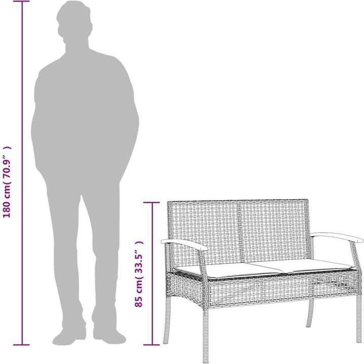 Actual product image VidaXL 10-piece garden lounge set with cushions
