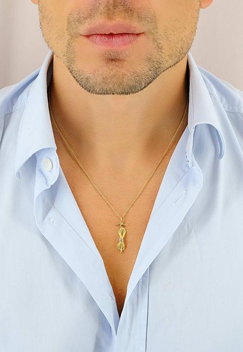Actual product image Muau Rope and ice axe (750, White gold, 18K yellow gold)