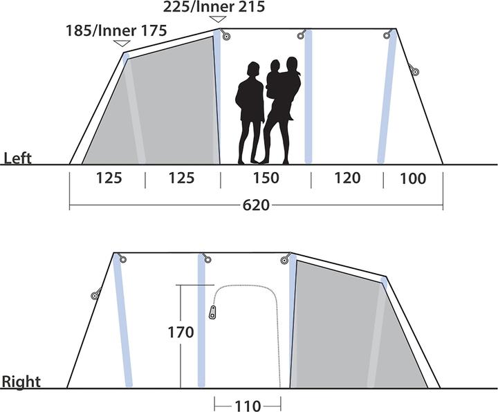 Immagine prodotto Outwell Montana 6 Air (Tenda a tunnel, 28.50 kg, 6 persone)