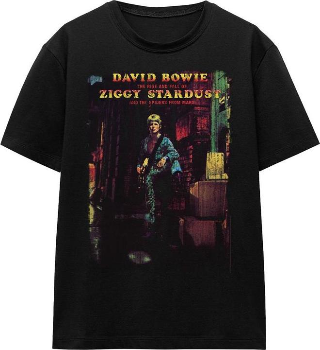 Actual product image David Bowie Unisex Adult Ziggy Stardust Album T-Shirt (L)