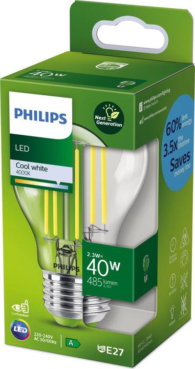 Immagine prodotto Philips Lampada (E27, 2.30 W, 485 lm, 1 x, A)