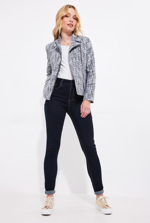 Actual product image Joe Browns Asymmetric Biker Tweed Jacket (46)