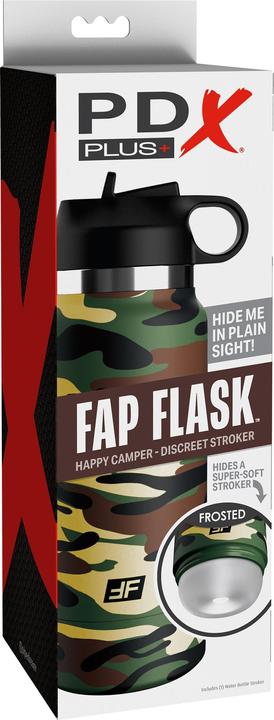 Actual product image Pipedream Fap Flask Happy Camper