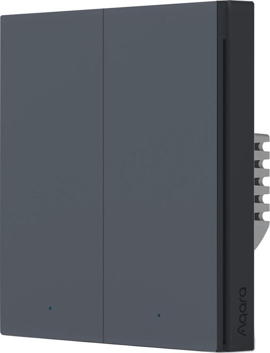 Actual product image Xiaomi Smart Wall Switch H1 White With Neutral, Double Rocker (Zigbee)