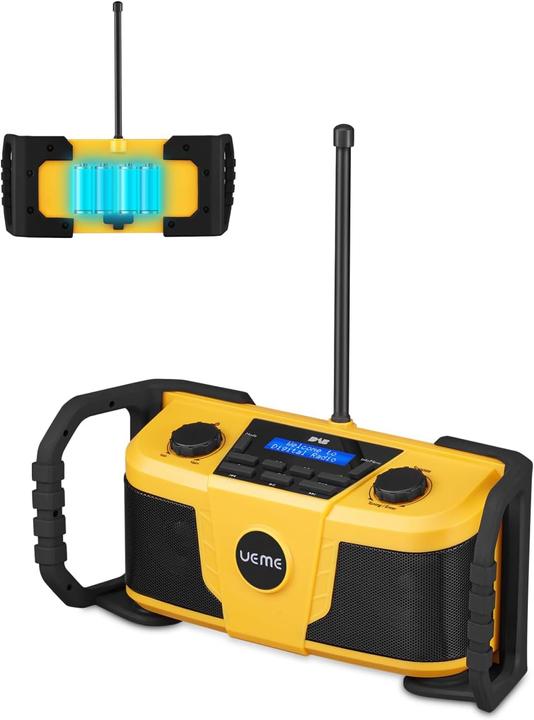 Immagine prodotto Ueme Baustellenradio mit DAB+ und Bluetooth (DAB, Bluetooth)