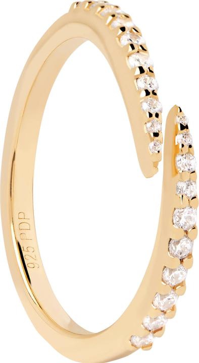 Immagine prodotto Pd Paola PDPAOLA - PozlacenÃ½ otevÅ™enÃ½ prsten s ÄirÃ½mi zirkony EMBRACE Gold AN01-805 - Circuito: 52 mm (52, 925 Argento)