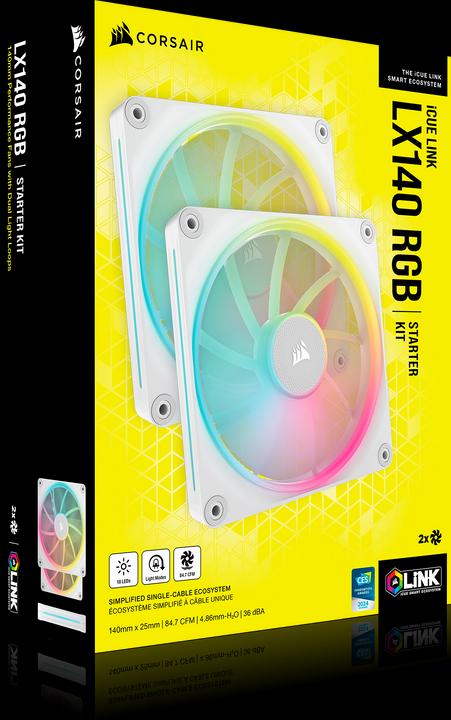 Actual product image Corsair iCUE LINK LX140 RGB (140 mm, 2 x)