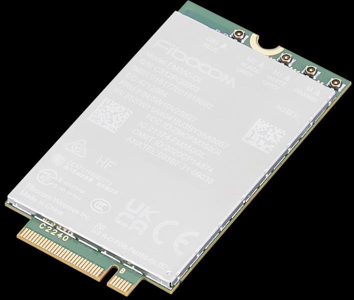 Actual product image Lenovo ThinkPad Fibocom FM350-GL 5G Sub-6 GHz M.2 WWAN Module for X1 Yoga Gen 8 (M.2 Key B)