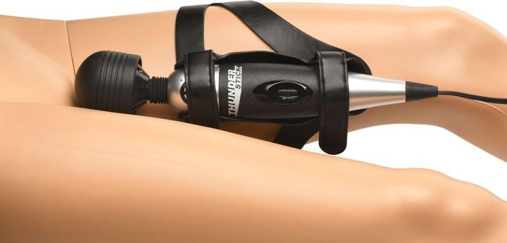 Actual product image Master Series XR Brands - Thunder Strap Wand Thigh Harness - Black